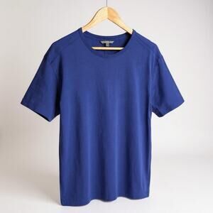 John Varvatos Tee Shirt Men's Lrg Blue Pima Cotton Short Sleeve Pullover